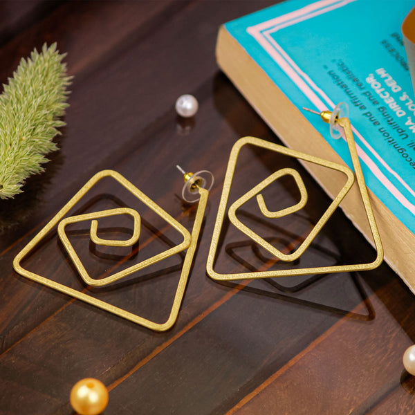 Stylish Spiral Triangle Hoop - The Earth Store - Fashion Accessories